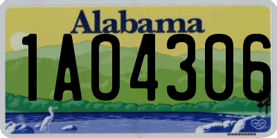 AL license plate 1AO4306