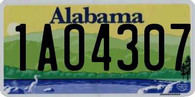 AL license plate 1AO4307