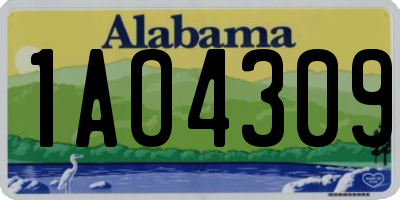 AL license plate 1AO4309
