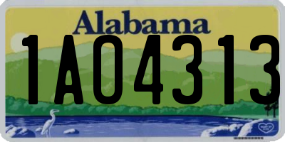 AL license plate 1AO4313
