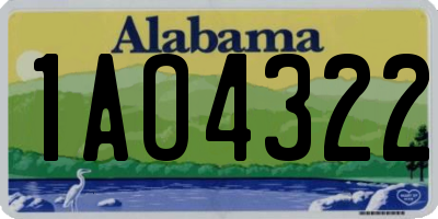 AL license plate 1AO4322