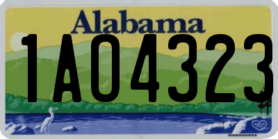 AL license plate 1AO4323