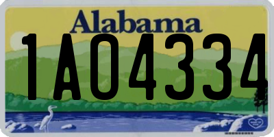 AL license plate 1AO4334
