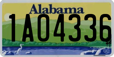 AL license plate 1AO4336