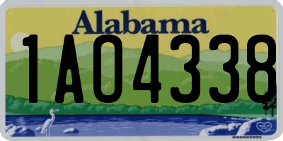 AL license plate 1AO4338