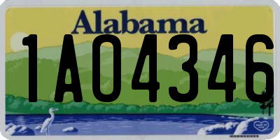 AL license plate 1AO4346