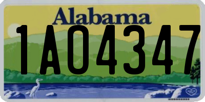 AL license plate 1AO4347
