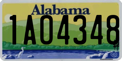 AL license plate 1AO4348
