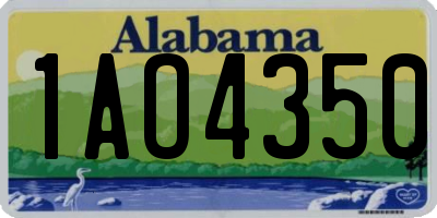 AL license plate 1AO4350