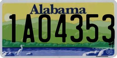 AL license plate 1AO4353
