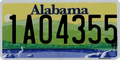 AL license plate 1AO4355