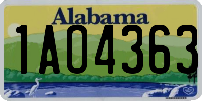 AL license plate 1AO4363