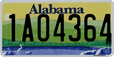 AL license plate 1AO4364