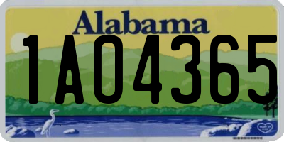 AL license plate 1AO4365