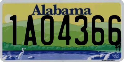 AL license plate 1AO4366