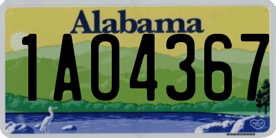 AL license plate 1AO4367
