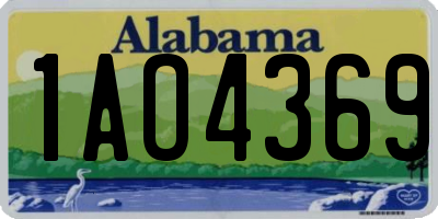 AL license plate 1AO4369