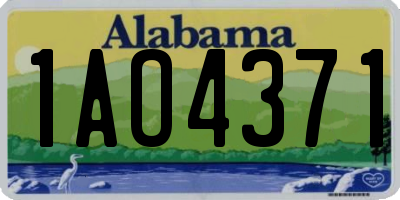 AL license plate 1AO4371