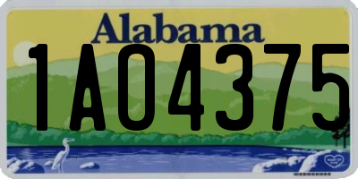 AL license plate 1AO4375