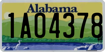 AL license plate 1AO4378