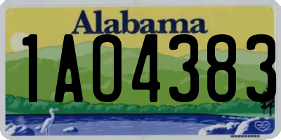 AL license plate 1AO4383
