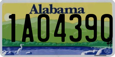 AL license plate 1AO4390