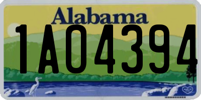 AL license plate 1AO4394