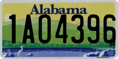 AL license plate 1AO4396