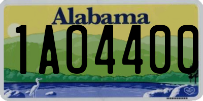 AL license plate 1AO4400