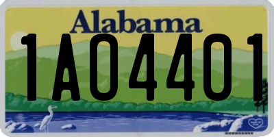 AL license plate 1AO4401
