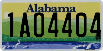 AL license plate 1AO4404