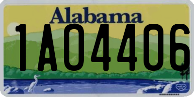 AL license plate 1AO4406