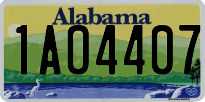 AL license plate 1AO4407