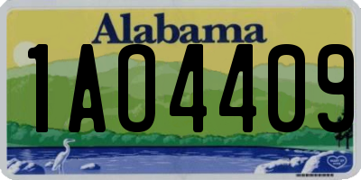 AL license plate 1AO4409