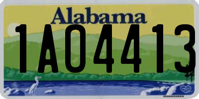 AL license plate 1AO4413