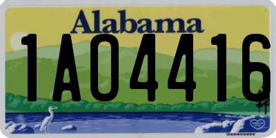 AL license plate 1AO4416