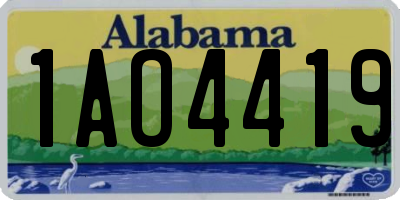 AL license plate 1AO4419