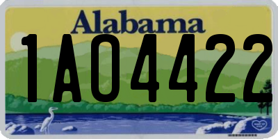 AL license plate 1AO4422
