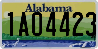 AL license plate 1AO4423
