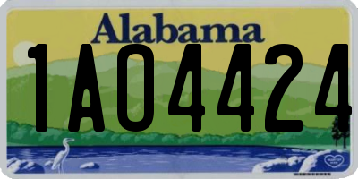 AL license plate 1AO4424