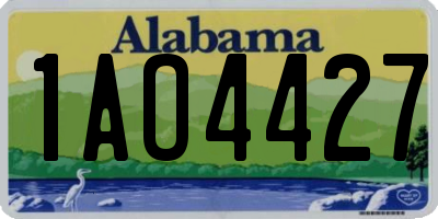 AL license plate 1AO4427