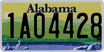 AL license plate 1AO4428