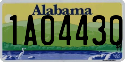 AL license plate 1AO4430