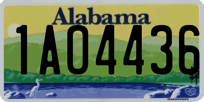 AL license plate 1AO4436