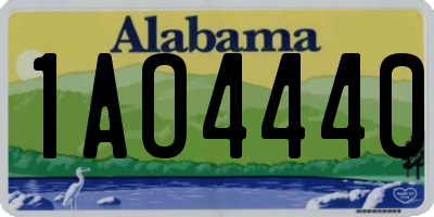 AL license plate 1AO4440