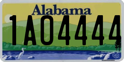 AL license plate 1AO4444