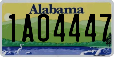 AL license plate 1AO4447