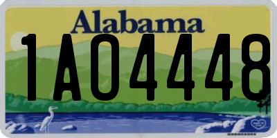 AL license plate 1AO4448