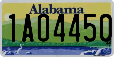 AL license plate 1AO4450