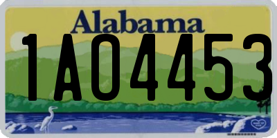 AL license plate 1AO4453